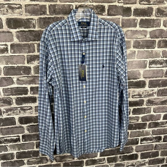 NWT Polo Ralph Lauren Classic-Fit Plaid Poplin Shirt - Size L - Picture 5 of 15